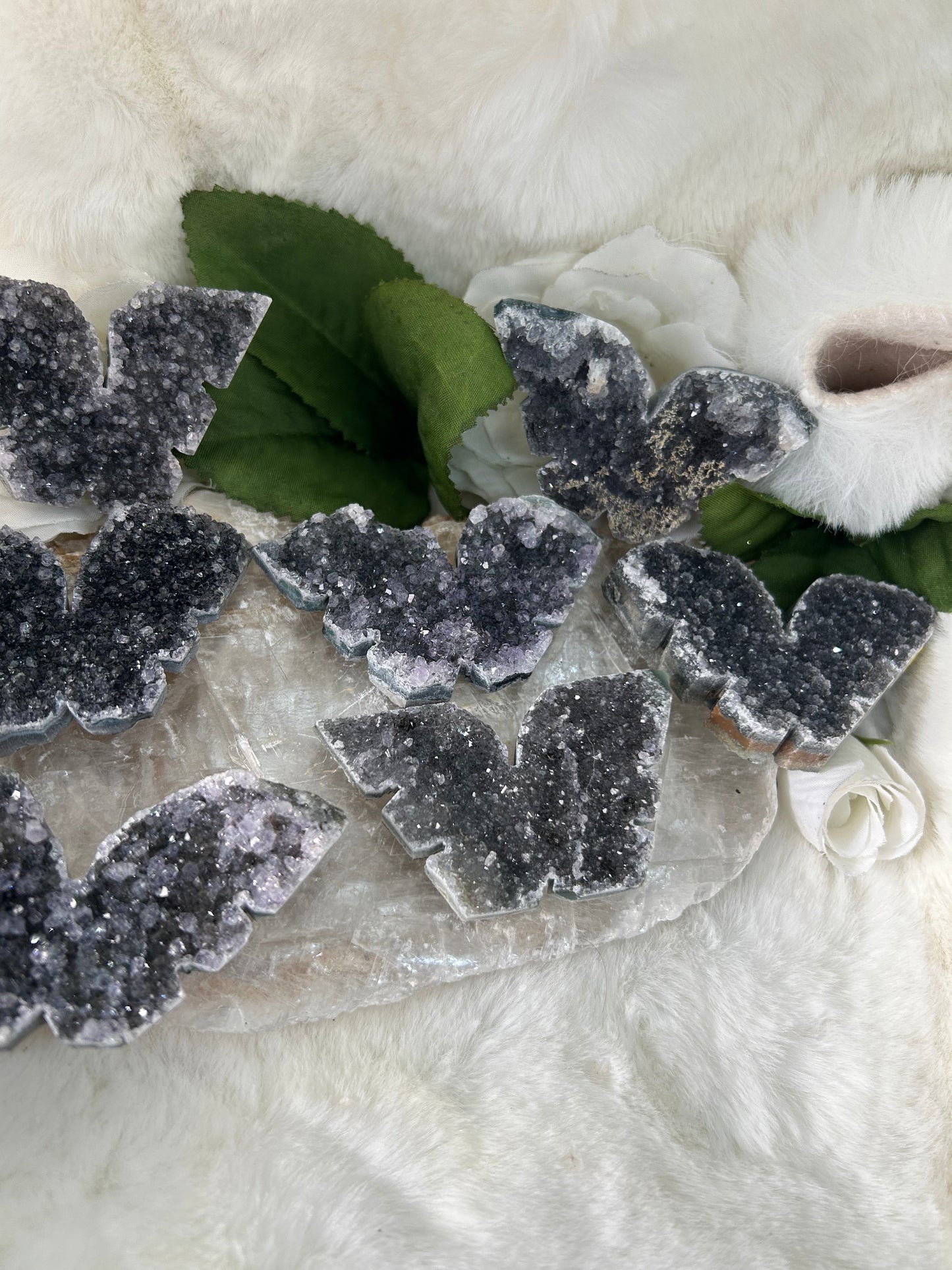 Amethyst cluster butterflies